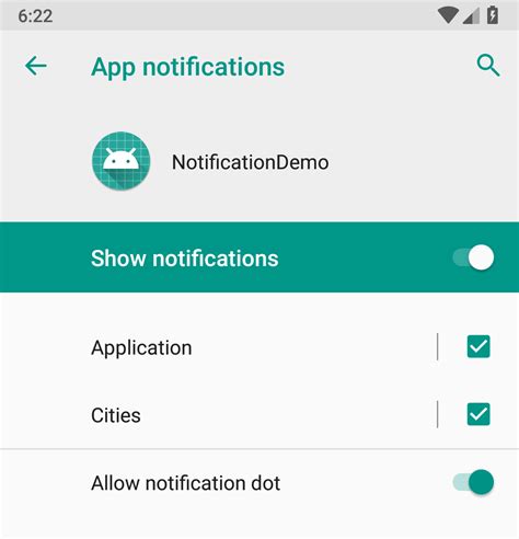 notification channels for android